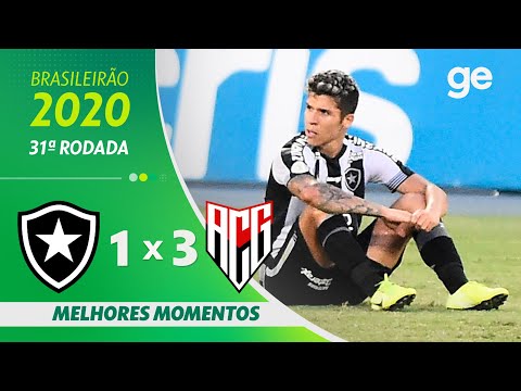 BOTAFOGO 1 X 3 ATLÉTICO-GO | MELHORES MOMENTOS | 31ª RODADA BRASILEIRÃO 2020 | ge.globo