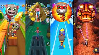 Talking Tom Gold Run 🆚 Subway Princess Runner 🆚 Talking Tom Hero Dash 🆚 Temple Run 2 screenshot 4