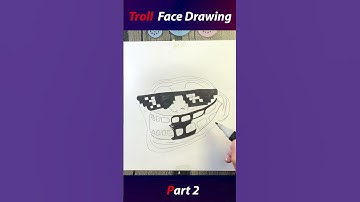 How to draw troll face ( cool one ) step-by-step | drawing troll face #drawing #trollface #face