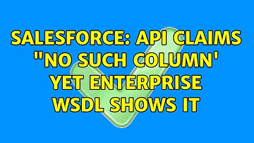 Salesforce: API claims "No such column