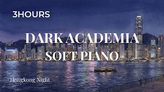 3 Hour Study Music – Dark Academia Soft Piano | Hong Kong Neon Rain screenshot 4