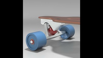 3D Model of a Longboard Skateboard