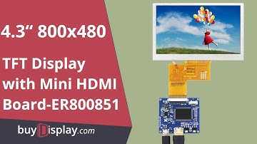 IPS 4.3 inch 800x480 Touch Display with Mini HDMI Board for Raspebrry PI