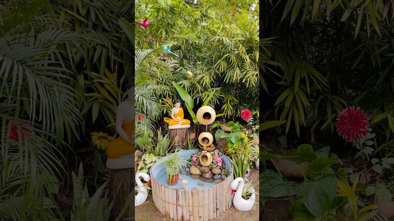 DIY Water Fountain 🩷 #diy #waterfountain #ytshorts #trendingshorts #viralshort #homedecor #diyidea