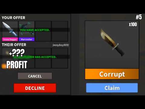 MM2 Trading Montage #5 | (INSANE PROFITS!) | Godly Giveaway! #mm2 #roblox #viral