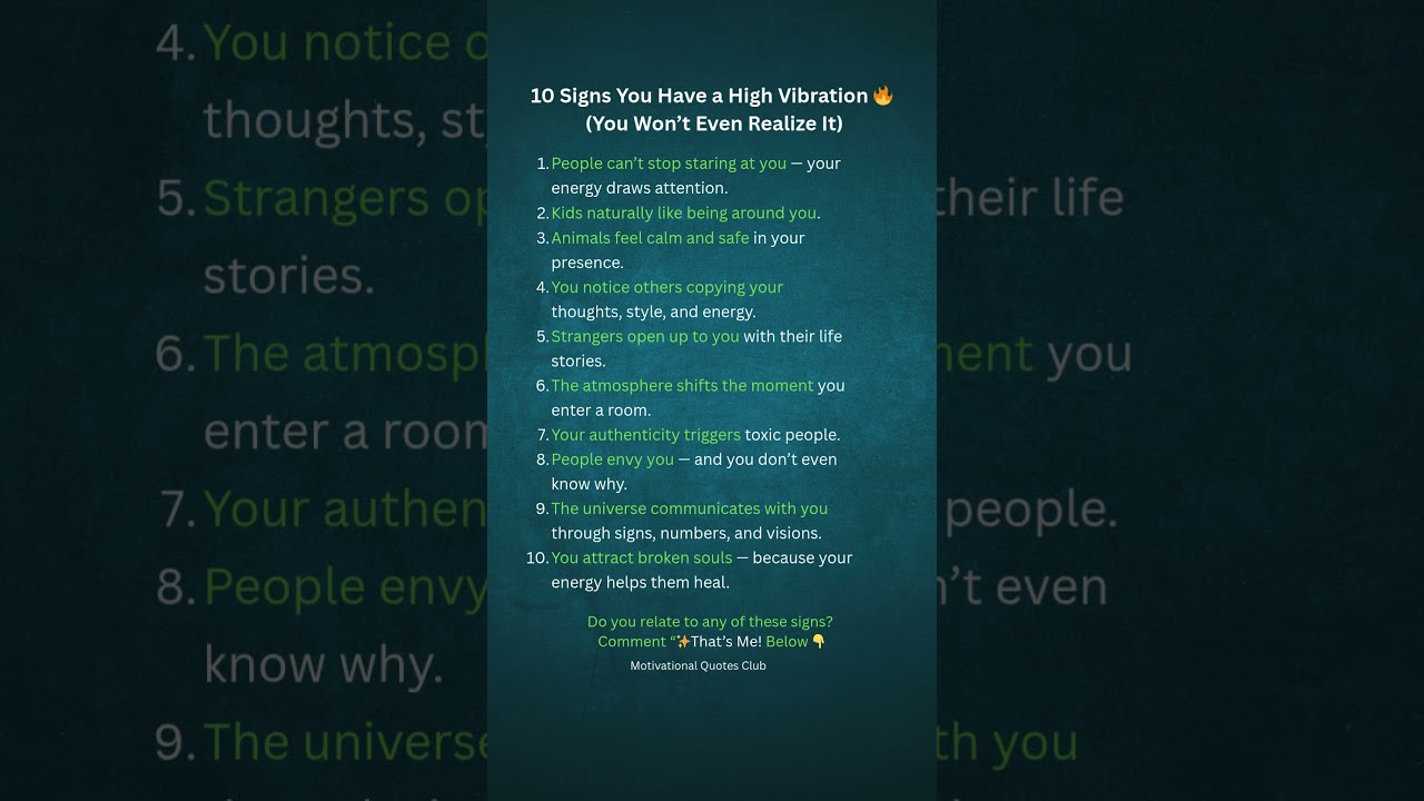 10 Signs You Have a High Vibration  #motivational #quotes  #psychologyfacts - YouTube