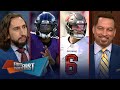 Ravens blowout Lions, Lamar totals 4 TDs &amp; Baker, Bucs lose to Falcons | NFL | FIRST THINGS FIRST