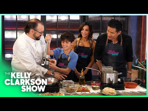 Mario Lopez & Family Make Summer Shrimp Pasta With Chef Michael Vignola