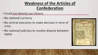 US Regents Review: Video #7: The Articles of Confederation And Constitutional Compromises