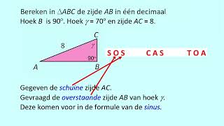 Zijden Berekenen In Driehoek, Gegeven Hoek En Schuine Zijde