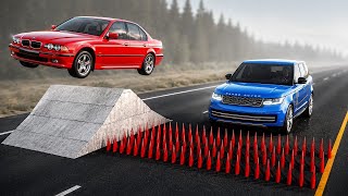 Cars vs Spikes Challenge #15 in BeamNG Drive! screenshot 3