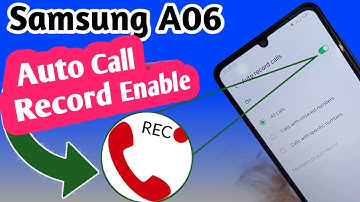 Samsung A06 auto call record enable // auto record call setting