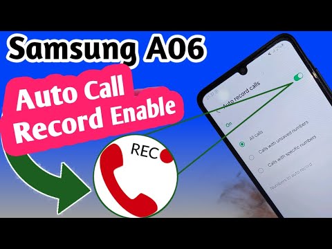 Samsung A06 auto call record enable // auto record call setting