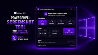 PowerShell Screenshot Tool with Hotkeys & Region Capture
