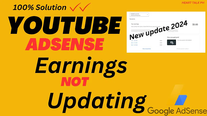 Why is youtube revenue not updating in adsense account?| Explanation and how to fix it HEART TALK PH