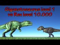 Giganotosaurus (lvl 1) vs Rex (lvl 10.000) || Cantex