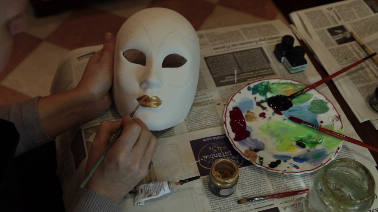 Maschera Veneziana,volto Bianco Da Dipingere 