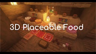 3D Placeable Food mod in Minecraft screenshot 4