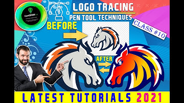 How to Use the Pen Tool Techniques and Logo Tracing in Coreldraw! (Class 10)