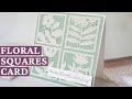 Delicate Floral Squares Card Design