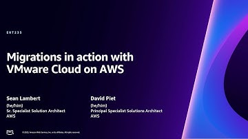 AWS re:Invent 2023 - Migrations in action with VMware Cloud on AWS (ENT235)