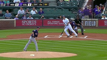 MIN@COL: Stubbs lifts a two-run homer to left-center