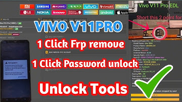Vivo V11 pro Pattern unlock | Vivo 1804 pin & Frp Unlock in Unlock Tool | v11pro Frp 2025