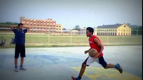 Basketball Layup Super Slow-motion.