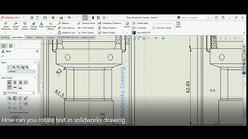 How can you rotate text in solidworks drawing