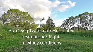 INAV powered Micro Variable Pitch Bicopter - first outdoor flights in gusty conditions