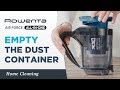 How to empty the dust  dirt container  air force allinone  rowenta