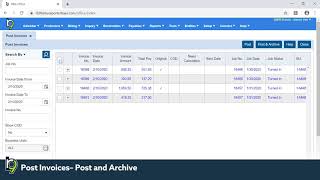 Post Invoices  Post and Archive