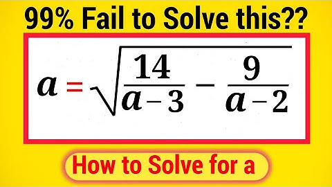 Nice maths Olympiad Algebra Question | How to Solve for a 