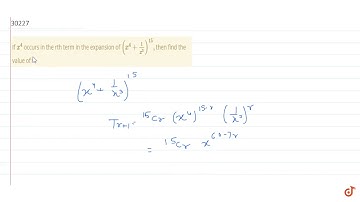 If `x^4` occurs in the rth term in the expansion of `(x^4+1/(x^3))^(15),` then find the value o...