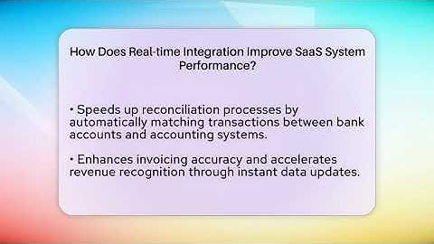 How Does Real-time Integration Improve SaaS System Performance? - All About SaaS Finance