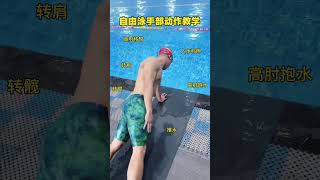 Decomposition teaching of freestyle stroke arm movement#Swimming skills#Swimming