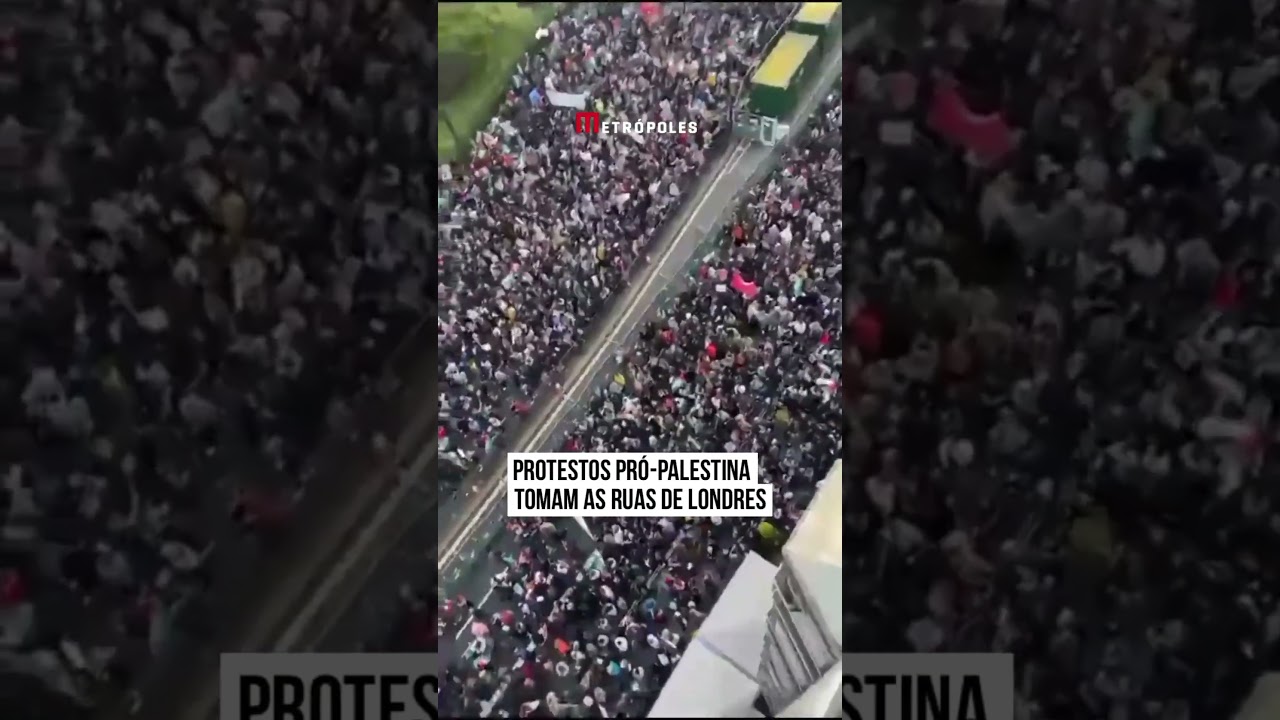 Protestos pró-Palestina tomam as ruas de Londres, capital do Reino Unido