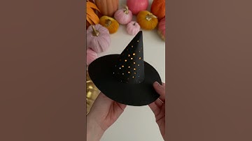 DIY #witch hat lantern super easy made with paper! #halloween #halloweencrafts #harrypotter #diy