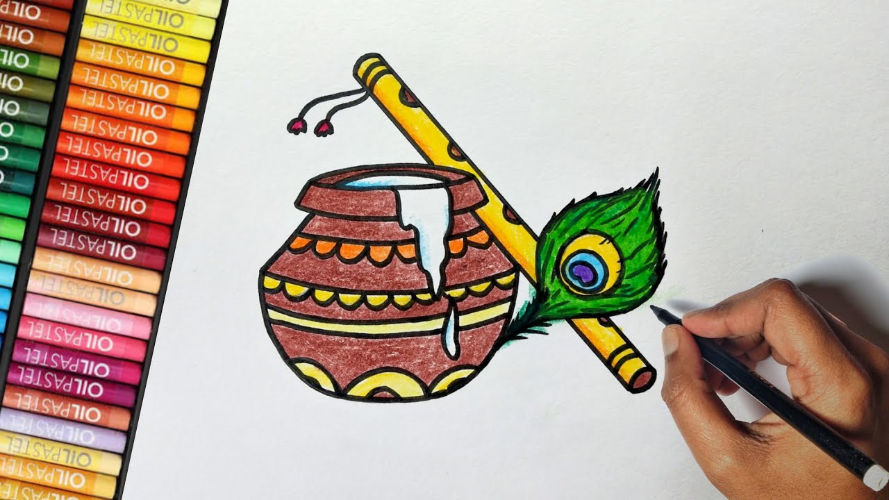 Janmashtami Drawing Easy Step by Step For Drawing Competition-saigonsouth.com.vn