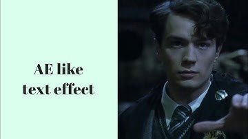 AE like text effect on video star