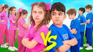 Boys vs Girls Challenge for kids with Eva and Friends