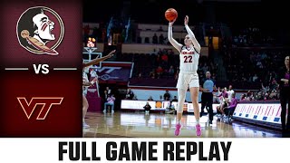 Florida State vs. Virginia Tech Full Game Replay | 2022-23 ACC Women’s Basketball