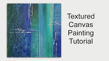 Textured Abstract Acrylic Painting on Canvas made with Modelling Paste @StudioSilverCreek