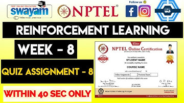 Reinforcement Learning Week 8 Quiz Assignment Solution | NPTEL 2024 | SWAYAM