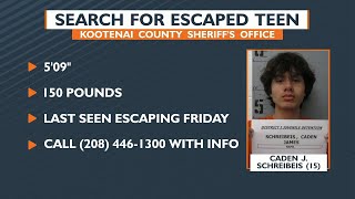 Kootenai County Sheriff's Office searches for escaped teen