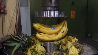 Hydraulic press kitchen: Fruit salad(Making healthy fruit salad with our press Do not try this at home!! or at any where else!! Music Thor's Hammer-Ethan Meixell., 2016-03-30T18:34:53.000Z)