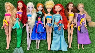 Elsa Doll Dress Transformation ~ DIY Miniature Ideas for Barbie~ Wig, Dress, Faceup, and More!