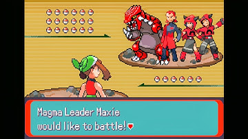 Pokemon Emerald Horizons - Magma Leader Maxie, Tabitha/Courtney @ HQ 20v6, Totem Groudon (Hard Mode)