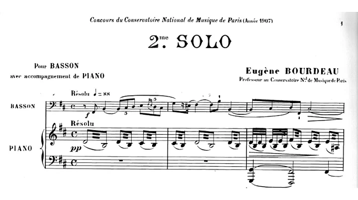 Eugne Bourdeau: Deuxime Solo (1907)