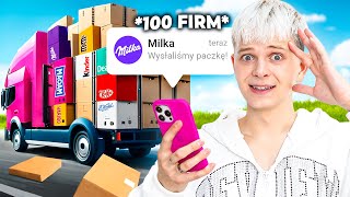 NAPISAŁEM DO 100 FIRM O DARMOWĄ PACZKĘ ZE SŁODYCZAMI 😱🍭 | Dominik Rupiński